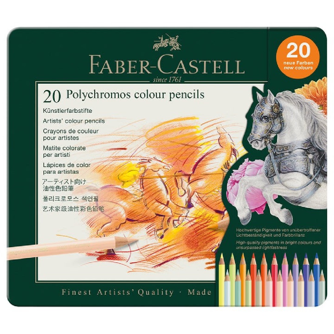 Faber Castell Polychromos Artists  Colour Pencils  Tin of 20, 110020