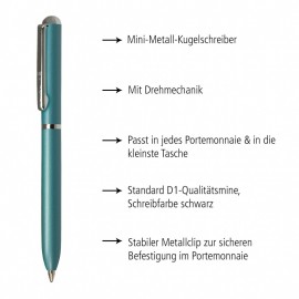 Twist Ballpen Mini Portemonnaie Turquoise 43023 OnLine