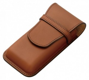 Pilot and Somes leather case for 3 pens, brown SLS3-11-BN