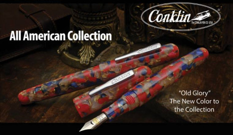Conklin All American Fountain Pen Old Glory