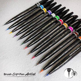 Pentel Artist Brush Sign Pen ultra fine- Red