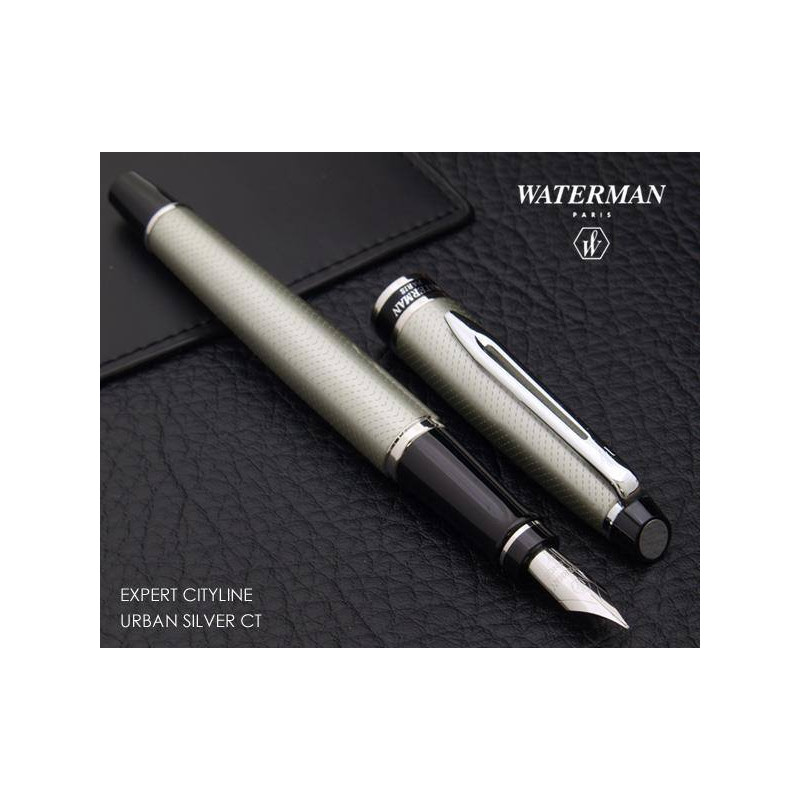 Waterman Expert City Line Urban Silver Fountain Pen Fine Pt  New In Box 