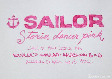 Sailor Storia pink ink 30ml Dancer