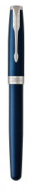 Parker Sonnet Fountain Pen - Blue Lacquer - Palladium Trim - 18k Gold Nib