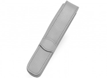 Leather flap case light grey for 1 pen ONLINE
