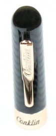 Conklin Mark Twain Crescent Filler Fountain Pen Black Chase with Rose Gold trim