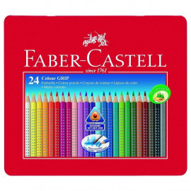 Faber Castell Colour Grip colour pencil, tin of 24 112423