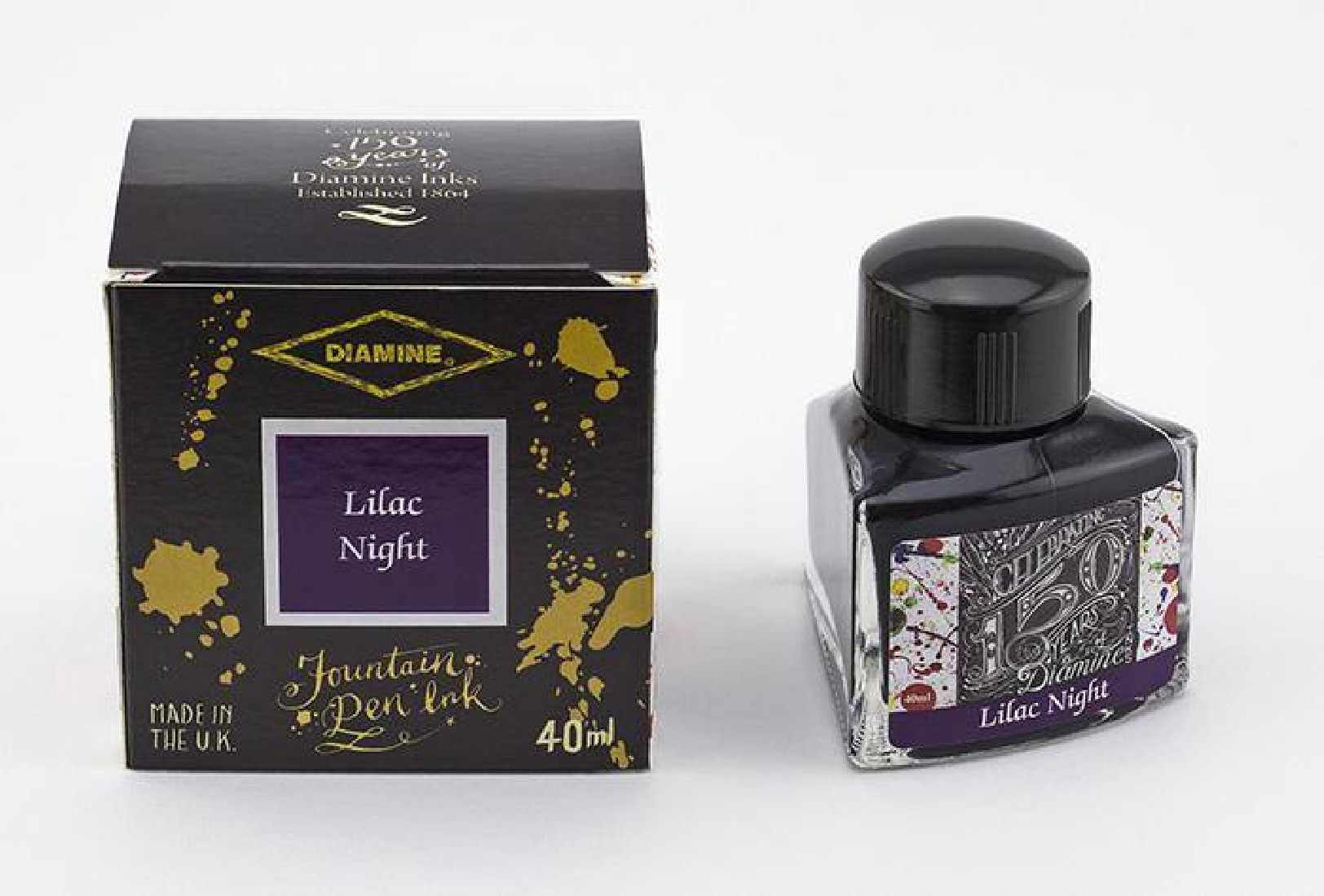 Diamine 40ml Lilac Night 1111 150 years anniversary Fountain pen ink