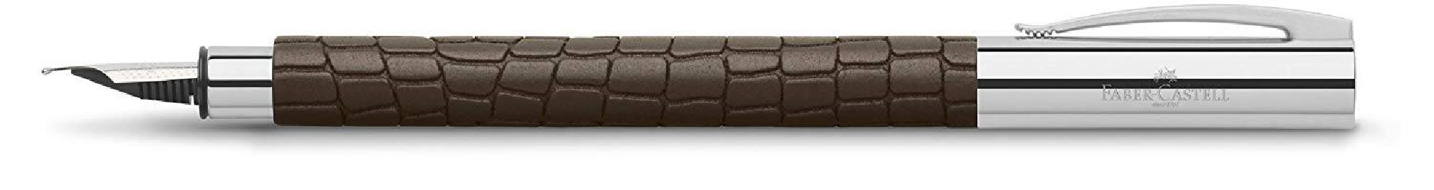 Faber Castell Ambtition Croco brown 3D fountain pen 146051