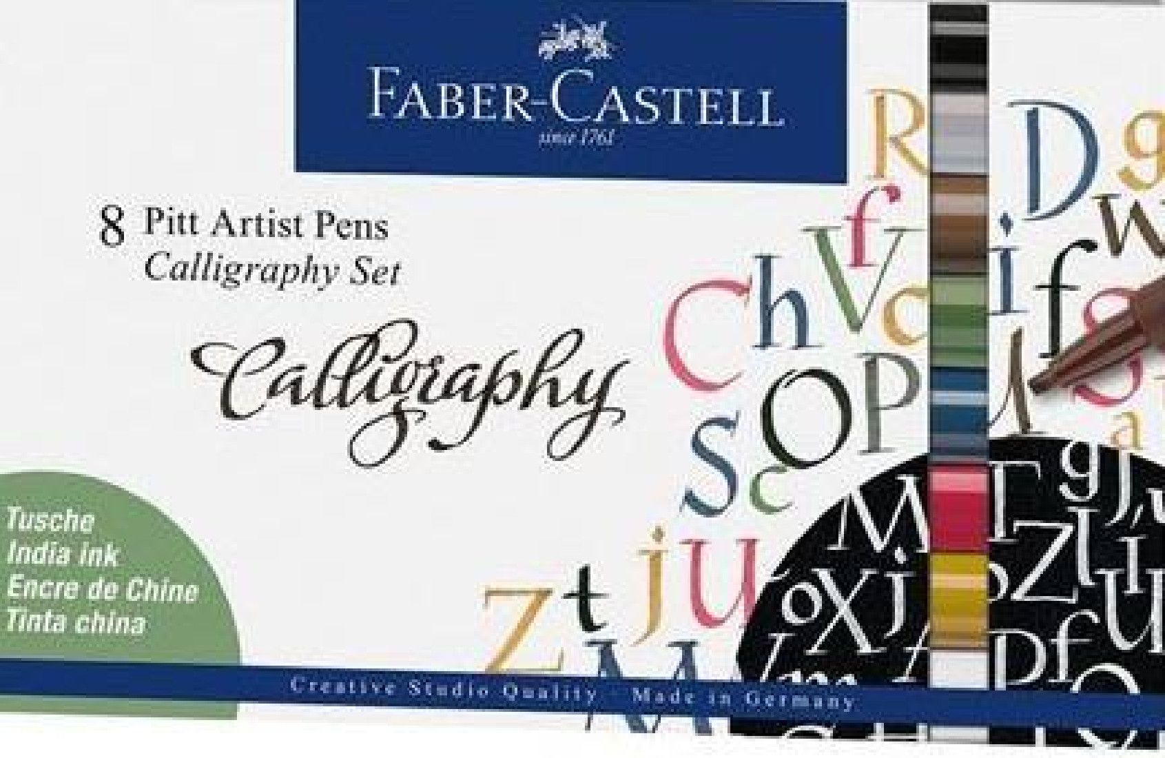 Faber-Castell Calligraphy Set 167508 8 Pitt Artist Pens