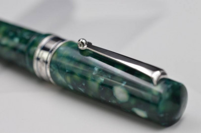 Santini Italia Libra Jungle RP 18k fine flexy nib with ebonite feeder and piston filler pen