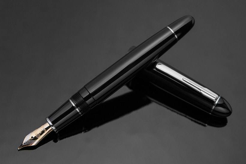 Platinum PRESIDENT Rhodium Finished Fountain Pen Black Fine Nib PTB-25000PR#1-2 