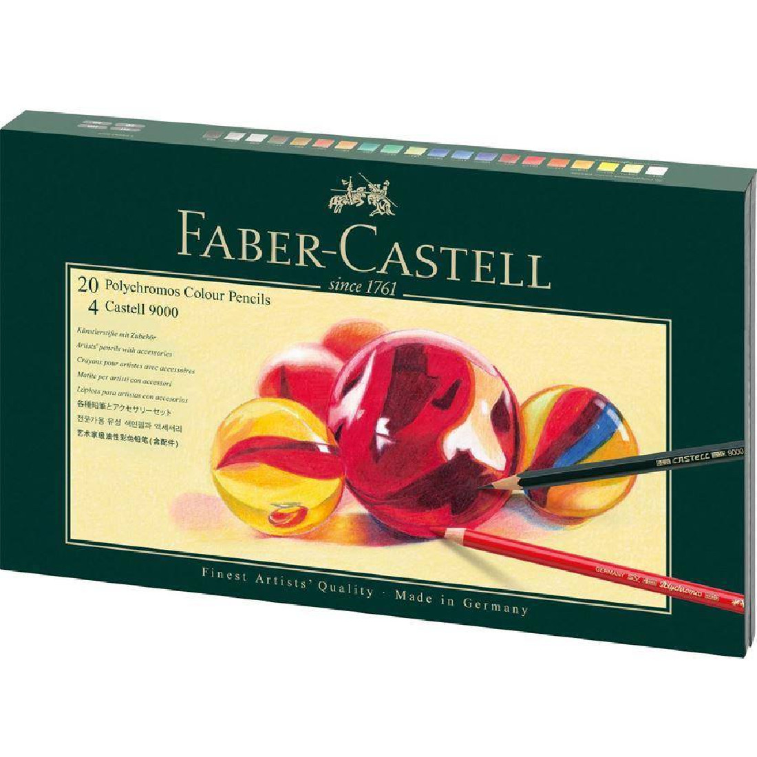 Mixed Media gift set Polychromos plus Castell 9000 210051  Faber Castell