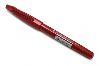 Pentel Fude Touch Brush Sign Pen - Red