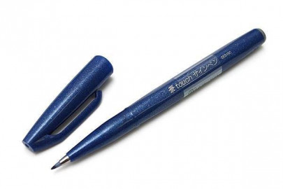 Pentel Fude Touch Brush Sign Pen - Blue