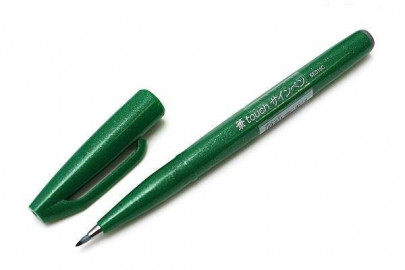 Pentel Fude Touch Brush Sign Pen - Green