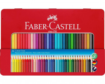 Faber Castell Colour Grip colour pencil, tin of 36 112435