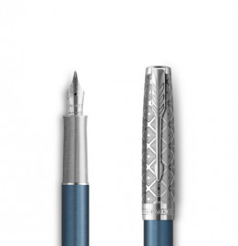 Parker Sonnet special edition 2021 Premium Metal Blue CT nib 18k Fountain pen