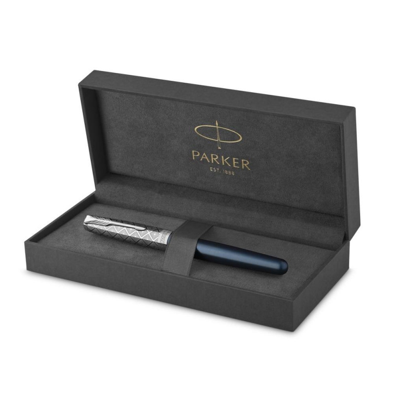 Parker Sonnet special edition 2021 Premium Metal Blue CT nib 18k