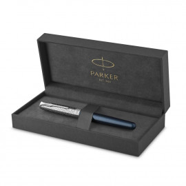 Parker Sonnet special edition 2021 Premium Metal Blue CT nib 18k Fountain pen
