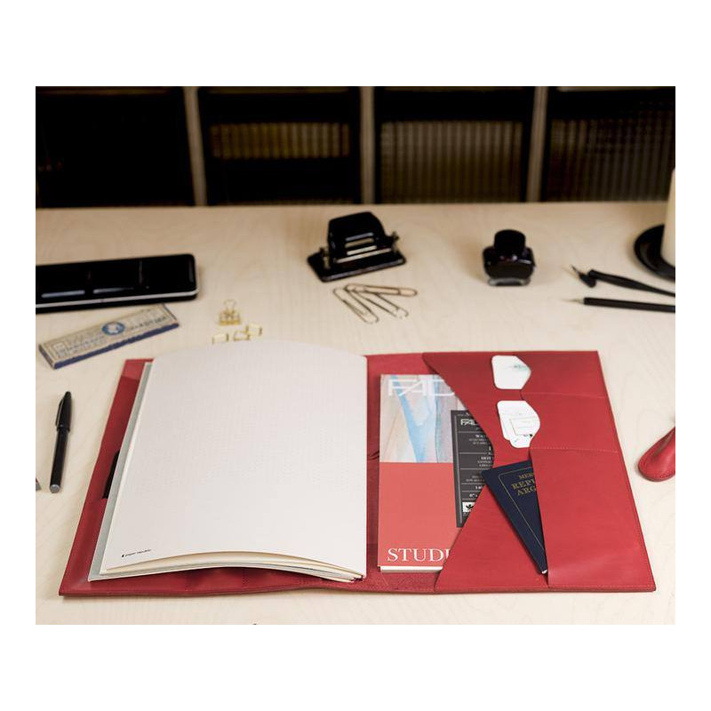 Paper Republic A4 Leather Portfolio Red