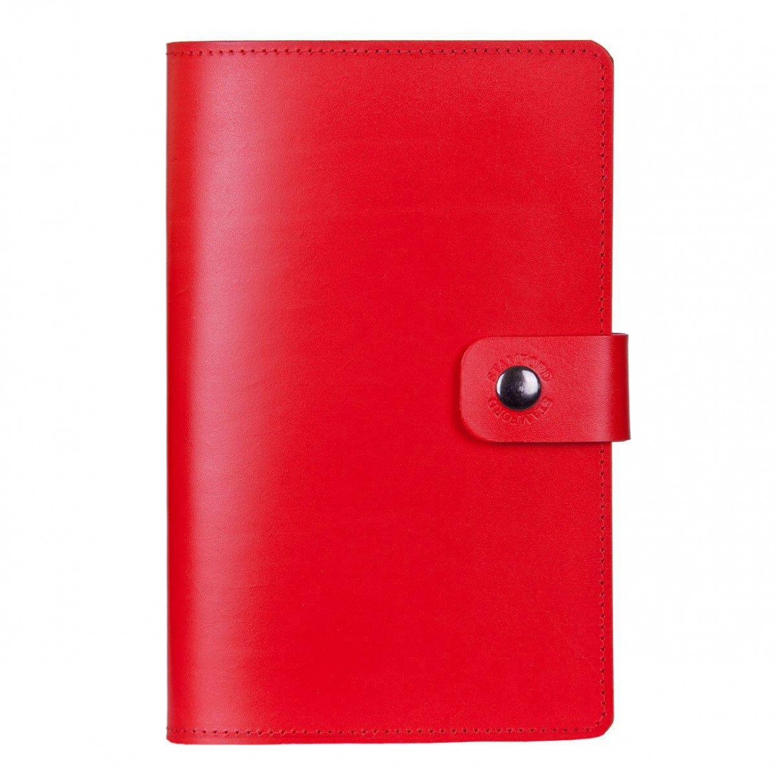 The Burghley Refillable Leather Journal Bright Red medium 15x23 Stamford