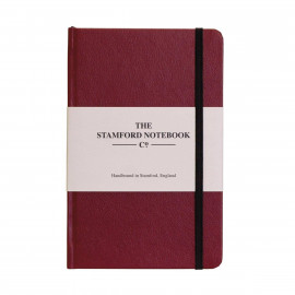 The recycled Leather Notebook Claret Red Medium 13,5x21 Stamford