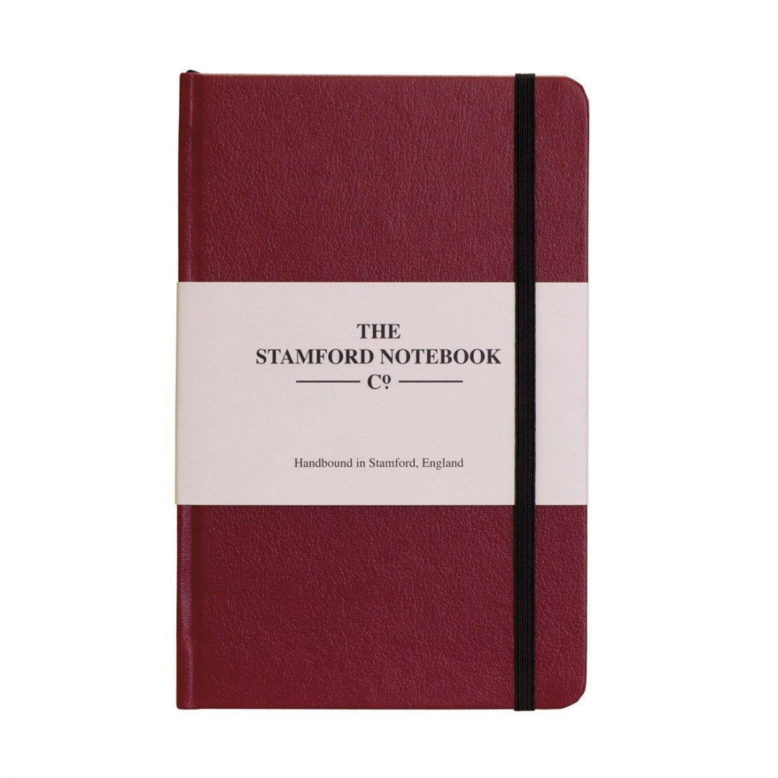 The recycled Leather Notebook Claret Red Medium 13,5x21 Stamford