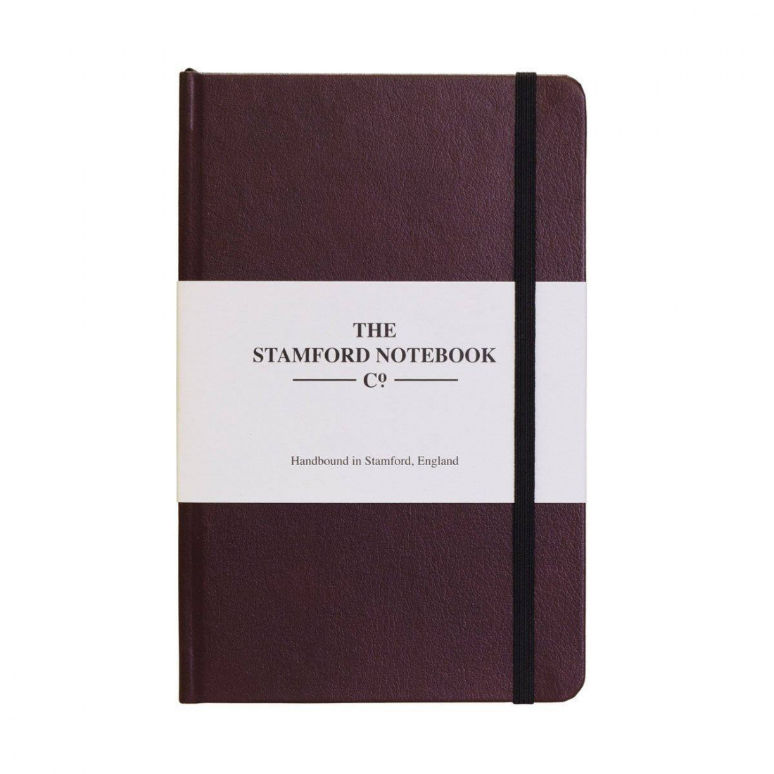 The recycled Leather Notebook Burgundy Medium 13,5x21 Stamford