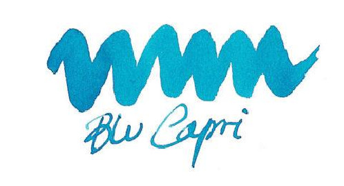 Scribo Blu Capri, the shine of the blue grotto 90ml bottle ink
