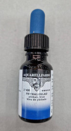 Rohrer & Klingner water colour for artists 12ml pipette bottle Phthalo blue