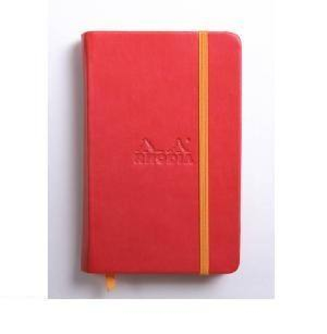 NOTEBOOK A6 RHODIARAMA RED LINED HARD COVER RHODIA