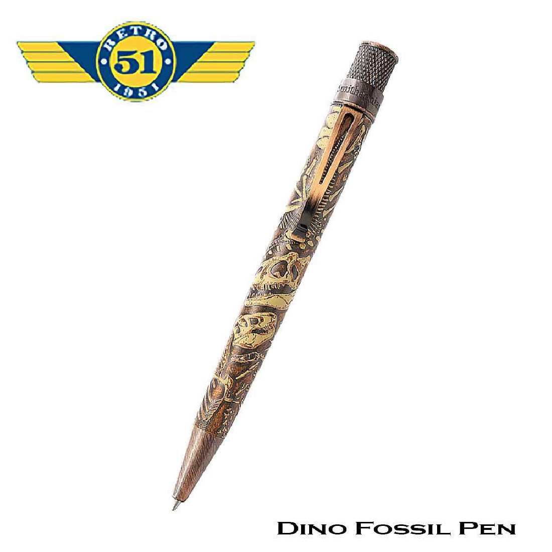 RETRO 1951 NATIONAL MUSEUM OF AFRICAN AMERICAN Smithonian - Dino Fossil SRR-1819 ROLLERBALL