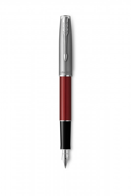 Sonnet Parker Pen Red Fountain Ballpoint | with Gold Trim in