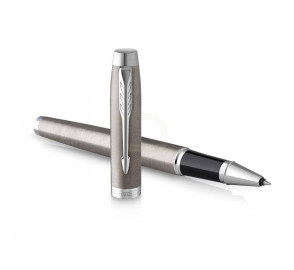 Parker IM Essential Stainless Steel CT Set Rollerball and Ballpen