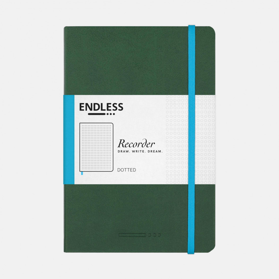 Endless notebook 15x21 green dotted with 68 gsm Tomoe River paper