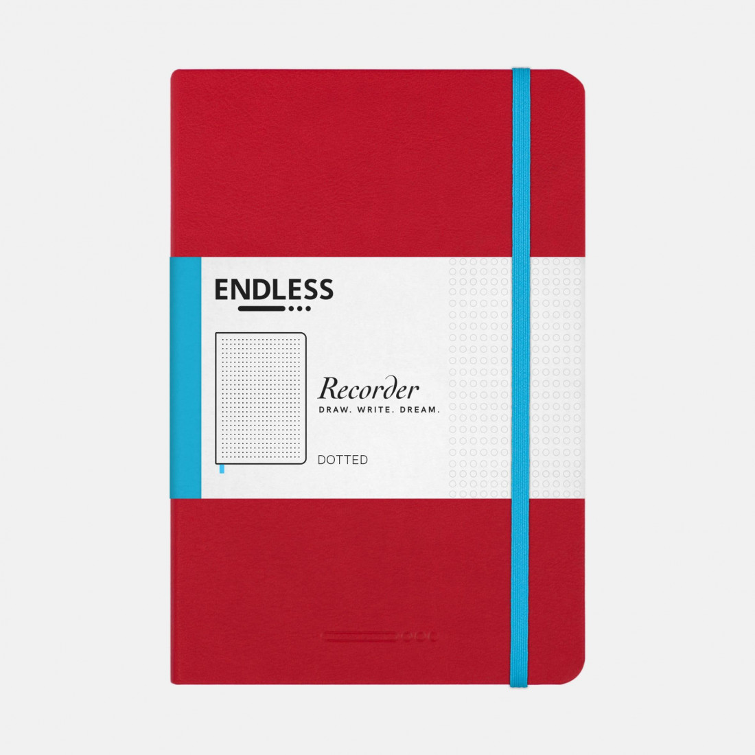 Endless notebook 15x21  red dotted with 68 gsm Tomoe River paper