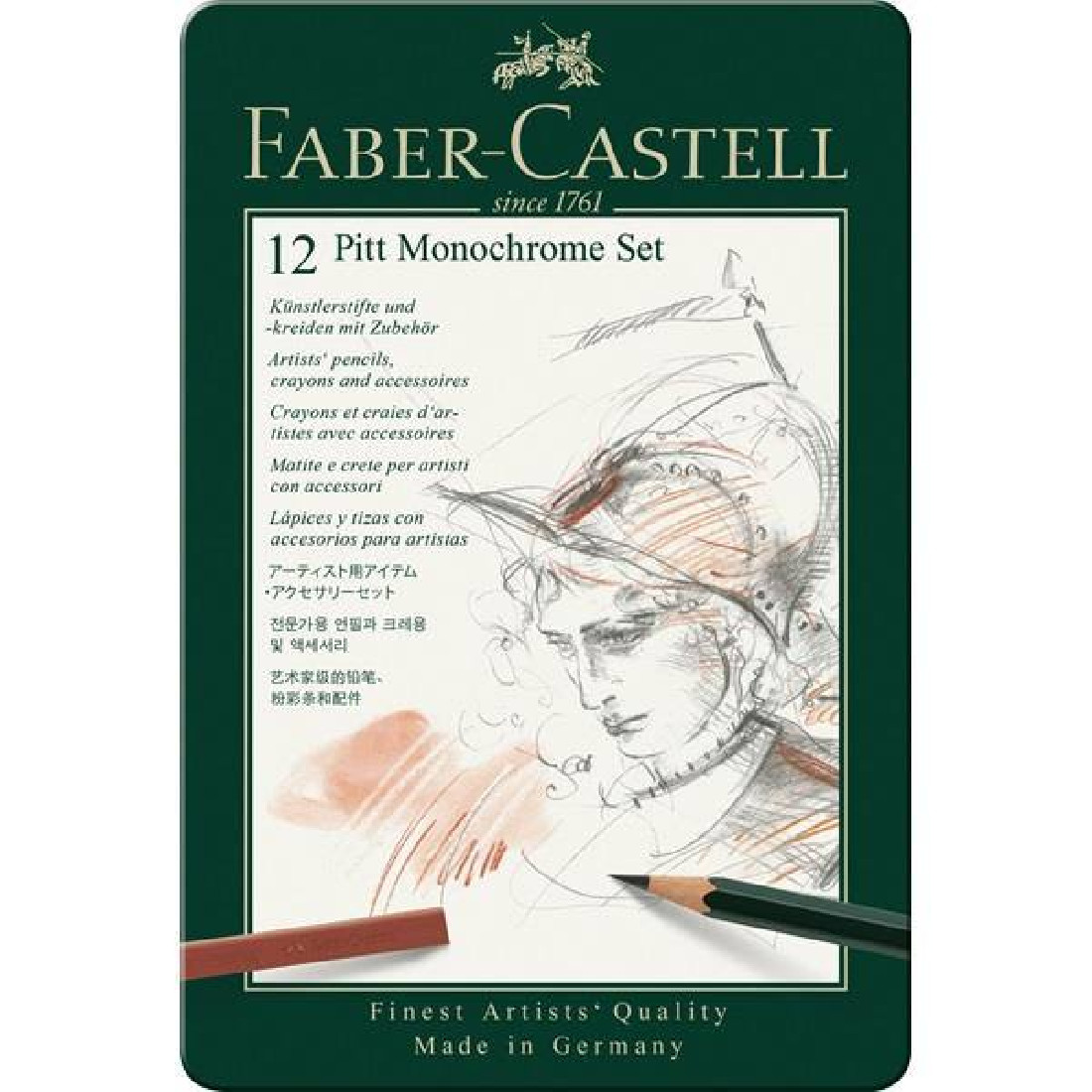Faber Castell Set of 12 Pitt Monochrome 112975