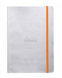 Rhodia softcover notebook A5 elastic closure silver grey 117401 lined