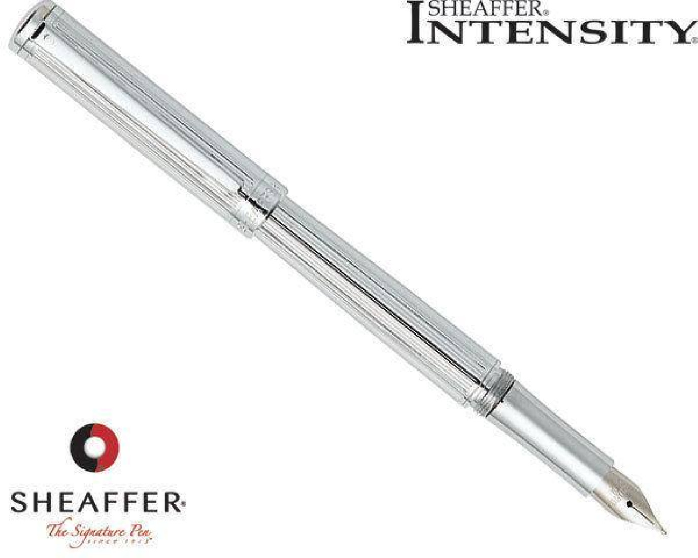 Sheaffer Intensity Chrome Fluted  CT Fountain Pen 9238-OM