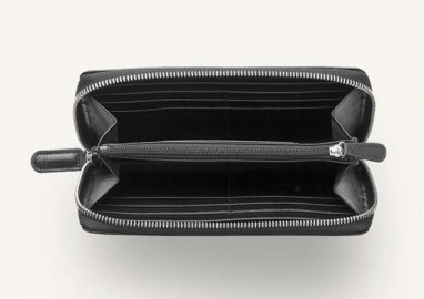 Graf Von Faber Castell Zipped purse patent, black smooth 118878