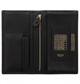 Classic Stitch Soft Travel Wallet Black Filofax